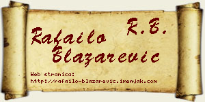 Rafailo Blažarević vizit kartica